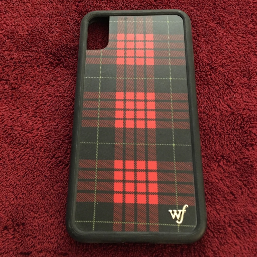 Wildflower Red Plaid iPhone Xs Max Case